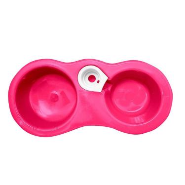Imagem de Comedouro E Bebedouro Automático Cães Gato Filhote Garrafa - Rosa