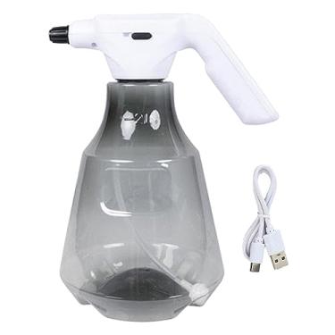 Imagem de Generic Pulverizador de plantas elétrico 2L para jardinagem Pulverizador de água Dispositivo de nebulização USB Recarregável Design de corpo transparente, CINZENTO