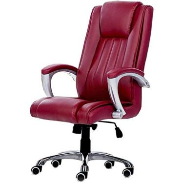 Imagem de Cadeira de escritório cadeira de jogo cadeira de computador cadeira de escritório cadeira giratória com encosto duplo, vermelha (vermelha) lofty ambition