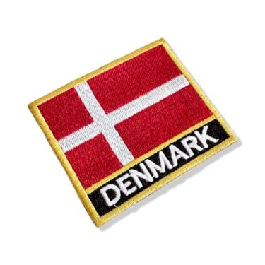 Imagem de BP0073N-001 Bandeira Dinamarca Patch Bordado 7,5×6,3cm (D) Matriz Para Bordar)