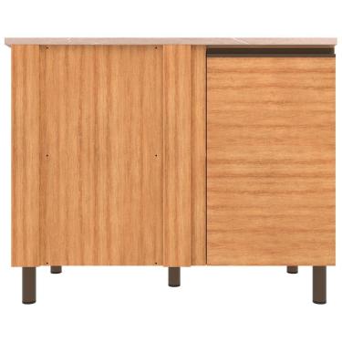 Imagem de Balcão de Canto Bartira Cristal MDP 15mm com 1 Porta e 1 Prateleira - 101cm de largura