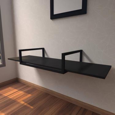 Imagem de Aparador Industrial Preto Moderno Cantinho Café Escritorio Simples Bancada Suspensa