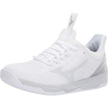 Imagem de Mizuno Tênis feminino TC-01 Cross Training, tênis Cross Training para todas as formas de exercício, branco e prata, 39