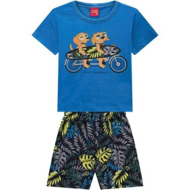 Imagem de Conjunto Infantil Masculino Camiseta + Bermuda Kyly