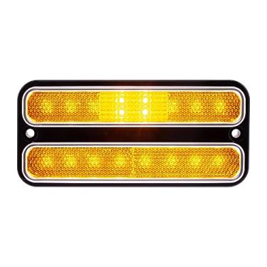 Imagem de United Pacific CML6872A Luz Marcadora Lateral 18LED com Acabamento em Aço Inoxidável para Caminhão Chevy e GMC 1968-72, LED Brilhante, Eletrônica Selada, 12V CC - 1 UNIDADE