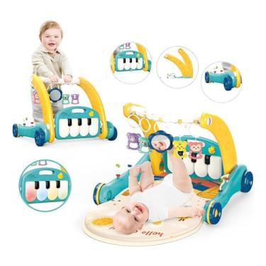 Imagem de Tapete de Atividades Bebê com Piano Andador Interativo Educativo 2 em 1 Ginasio Musica Som Luz