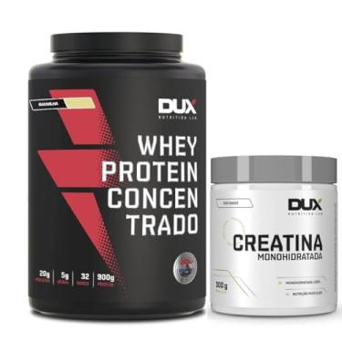 Imagem de KIT WHEY PROTEIN CONCENTRADO DUX 900G BAUNILHA COM CREATINA 300G