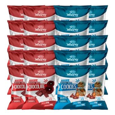 Imagem de Kit 20 Biscoitos WheyViv com Whey Protein - Sabor Cookies + Chocolate