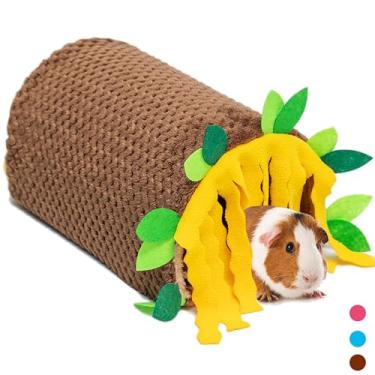 Imagem de Esconderijo de porquinho-da-índia – acessórios de gaiola para casa de túnel de lã para rato, hamster, ouriço, chinchila, animal pequeno – brincando de dormir, caçar, descansar, lavar, tubo, roupa de