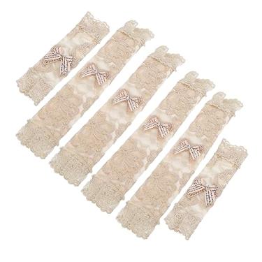 Imagem de Beatifufu 6 peças luvas de alça de geladeira luvas de renda capas de maçaneta de porta para eletrodomésticos puxadores de armário capa de eletrodomésticos capa protetora de maçaneta de geladeira