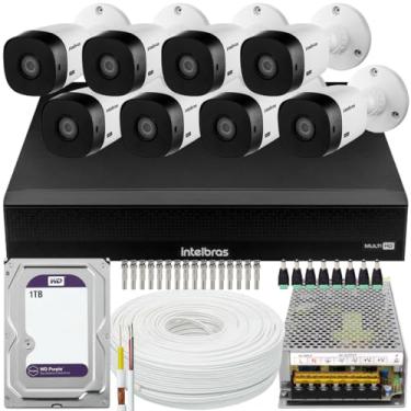 Imagem de Kit Cftv 8 Cameras Full Hd Dvr Intelbras 1016C 1TB WD Purple