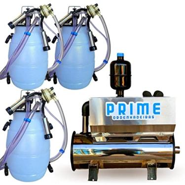 Imagem de Ordenhadeira Inox Completa Bv 450, Motor 2cv, 3 Conjuntos (220, Volts (CC))