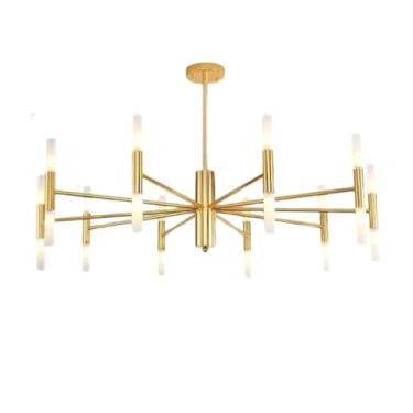 Imagem de ASIRIVEN Lustre de casa de fazenda de 20 luzes para sala de estar, quarto, corredor, cozinha, sala de jantar, rústico, chandelier, luz, ouro