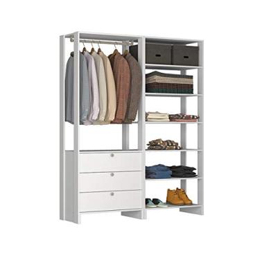 Imagem de Guarda Roupa Closet 03 Gavetas 06 Prateleiras Yes EY102.103 Branco Nova Mobile