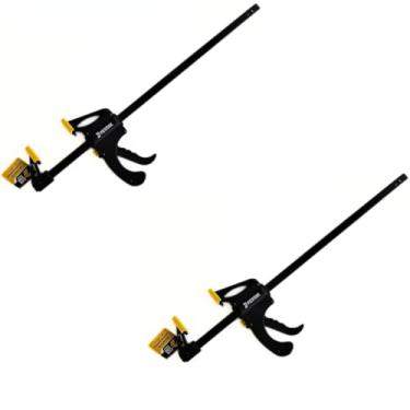 Imagem de Kit Jogo com 2 Grampos Tipo Sargento de Aperto Rápido 18 Pol 450mm para Marcenaria