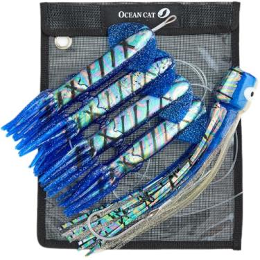 Imagem de OCEAN CAT Iscas de pesca de água salgada para pesca em água salgada com gancho 7/0 para Wahoo Tuna Mahi Dolphin Sailfish Marlin e mais