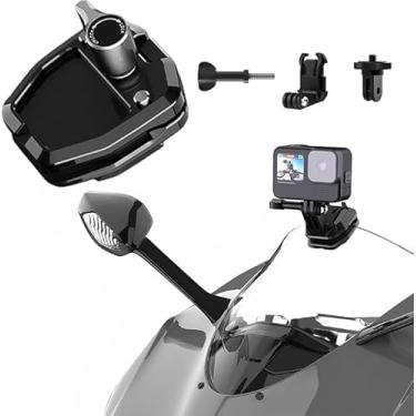 Imagem de Acessórios de montagem de câmera com clipe de para-brisa para motocicleta, clipe de liberação rápida para Hero 12 11 10 9 8 7 DJI Action 4 3 2 compatível com câmera de ação esportiva insta360 X4 X3 X2