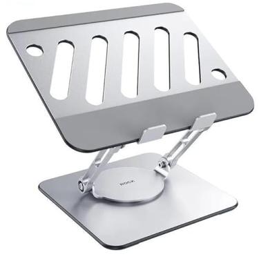 Imagem de Suporte De Mesa Dobrável P/Notebooks Compatível com Macbook Alumínio Rock