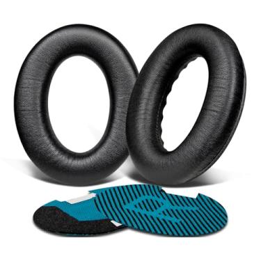 Imagem de SoloWIT Almofadas de substituição para Bose fones de ouvido, para Bose QuietComfort 15 QC15 QC25 QC2 QC35/Ae2 Ae2i Ae2w/SoundTrue & SoundLink Around-Ear & Around-Ear II-Pele de Cordeiro Preto