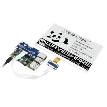 Imagem de Waveshare 7.5inch E-Ink Display HAT for Raspberry Pi 800×480 Resolution with Embedded Controller Communicating via SPI Interface Supports Raspberry Pi Series Boards and Jetson Nano
