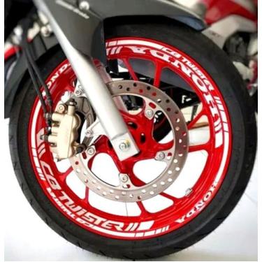 Imagem de Adesivo Para Roda Cb Twister 2020  Cor Branco - Resitank