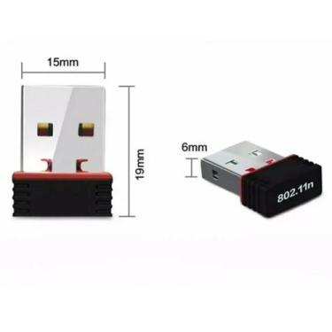 Imagem de Adaptador Usb Sem Fio Wireless Para Asus Vivobook Compatíve - Lann
