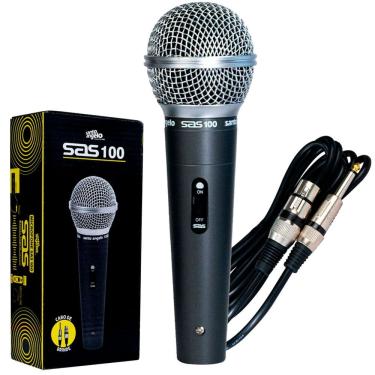 Imagem de Microfone Santo Angelo C/ Fio Padrao Cardioide Mod Sas100
