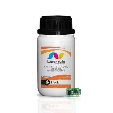 Imagem de Kit 5 Toner Refil + 5 Chip Toner TankFull Para Samsung CLT-K506L Preto
