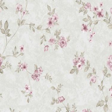 Imagem de Papel de parede Para Quartos E Sala Com Tons de Verde E detalhes em Ro