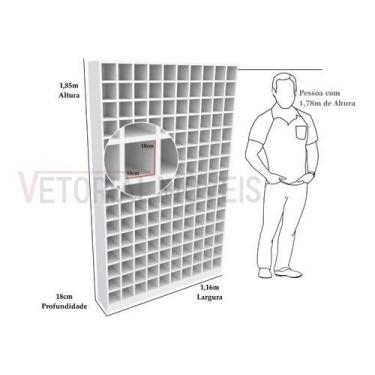 Imagem de Armário Colmeia M3 Organizador Estante Prateleira Loja Mdp - VETORIAL 