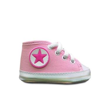 Imagem de Baby sapatinho tênis para bebês rosa atacado p - babyconfort