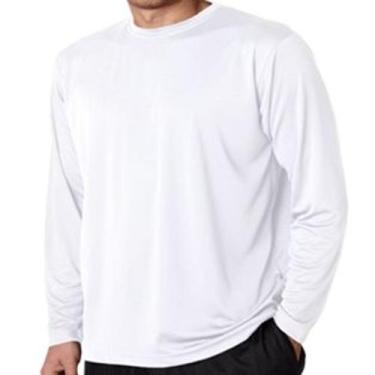 Imagem de  - Camisa Manga Longa Masculina 100% Algodão Blusa Comprida Premium - 