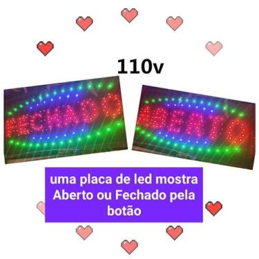 Imagem de 127v Painel led letreiro Luminoso 2 em 1 placa Aberto+fechado - telint