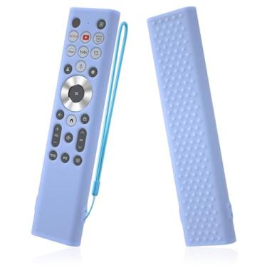 Imagem de AKSHFETH Capa de silicone para controle remoto Hisense ERF6A80 capa protetora para controle remoto compatível com Hisense Class U8 Series 4K UHD TV Google Smart TV Remote (azul brilhante)