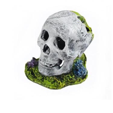 Imagem de Enfeite Oxigenador Para Aquários Caveira Crânio - Aquaria