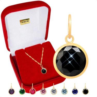 Imagem de Pingente Ouro 18k Ponto De Luz 6mm - Paulistana Joias, Negro