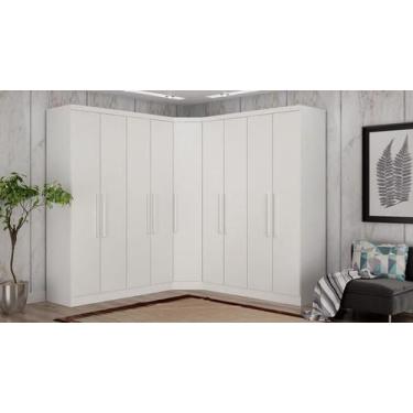 Imagem de Modulado Closet Completo 9 Portas 6 Gavetas - Linea-Branco - Móveis No
