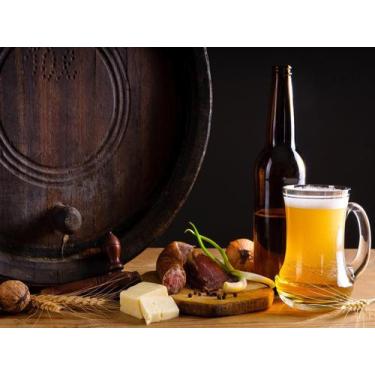 Imagem de Papel De Parede Cerveja Bebida Barril Caneca 3D Al88 - Você Decora