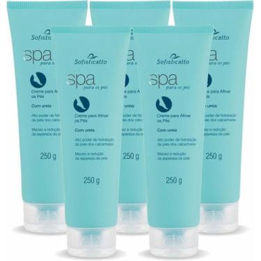 Imagem de 5x Spa Creme Para Afinar os Pés Com Uréia 250g Sofisticatto