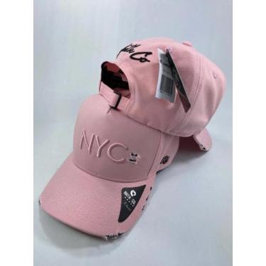 Imagem de Boné NYC Rasgadinho - ANTH CO, Rosa com forro preto