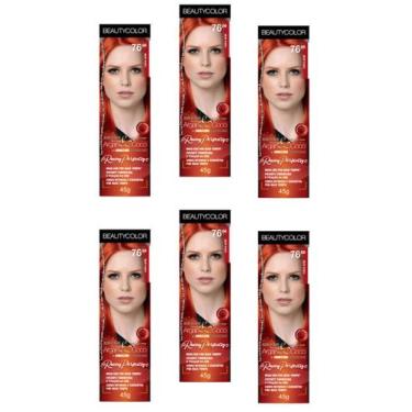 Imagem de Beauty Color Tintura 76.44 RUIVO ABSOLUTO TESTE 45gr (06 Unidades) Cor