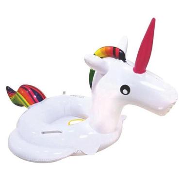 Imagem de Boia Infantil Bebe Fralda Lugar Perninha Piscina Unicórnio 90X80CM - S