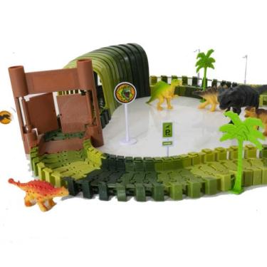 Imagem de Autorama Pista Dinossauro Track Looping 119 Pçs DMToys - DM Toys 