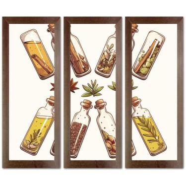 Imagem de Kit 3 Quadros Decorativos Restaurante, Sala De Jantar, Cafeteria, Lanc