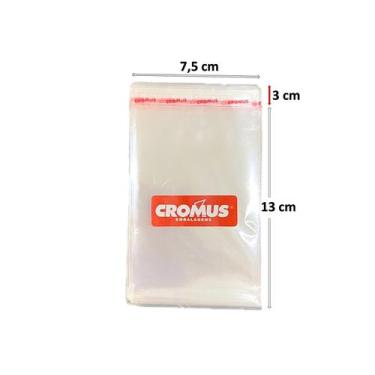Imagem de Saco Adesivado 7,5x13 Saquinho Transparente Cromus 1000 Un.