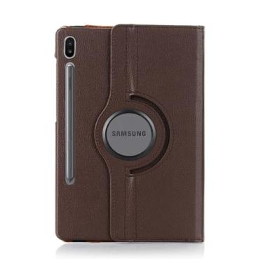 Imagem de ZZOUGYY Capa de tablet para Samsung Galaxy Tab S6 10.5 T860 T865 T867 (versão 2019), capa de couro ultrafina com suporte para Galaxy Tab S6 2019 SM-T860 SM-T865 SM-T867 10,5 polegadas (marrom rosa)