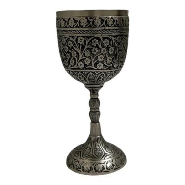 Imagem de Morcomart 1 x taça de vinho antiga prata Arthur King cálice cálice presente de casamento comum - elegante Royal Famliy Cálice Capacidade-280ml, Meatrial- Latão