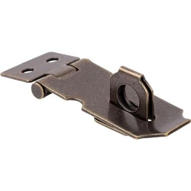 Imagem de Conjunto de ferrolhas de aço com acabamento em latão antigo | 3,8 cm x 1,9 cm | Pacote com 2 | Portas de armário de móveis antigos e modernos, porta-malas, baú, caixa | DL-C753-1-AB (2)