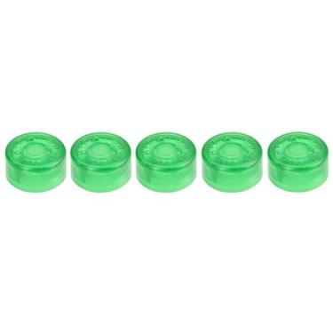 Imagem de Kit 5 Botões Protetor Plastico Footswitch Pedal Topper Verde - Daierte