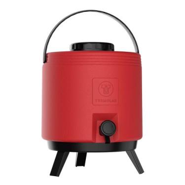 Imagem de Botijão térmico 8 L com torneira vermelho - Termolar